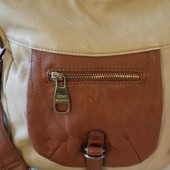 Steve Madden Vegan Leather Expandable Crossbody Satchel Tote - Picture 16 of 16